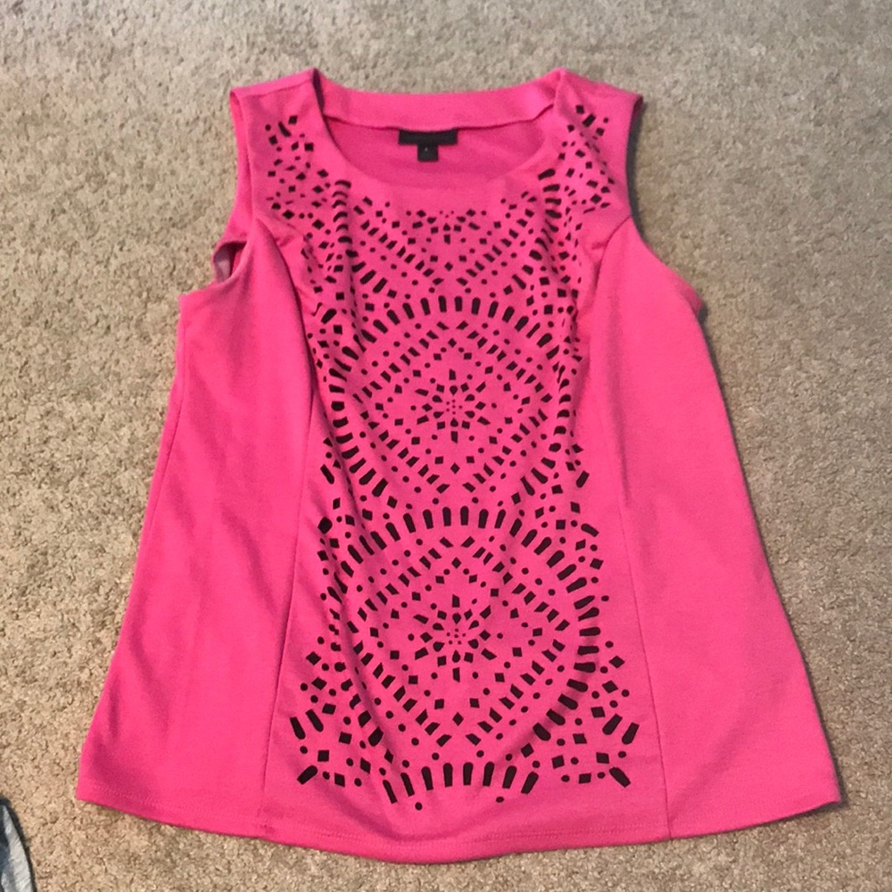 Pink Top with lined cutout
